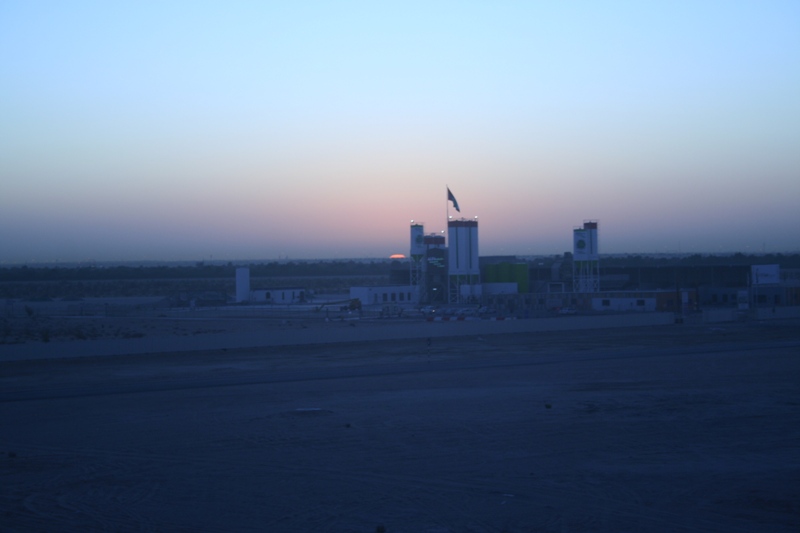 Moment of sunrise in Abu Dhabi